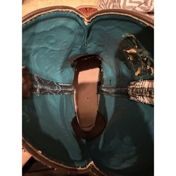 Ariat Brown and Blue Ankle Boots - Picture 14 of 15